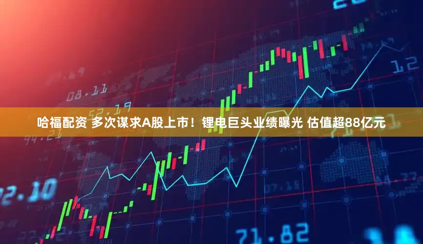 哈福配资 多次谋求A股上市！锂电巨头业绩曝光 估值超88亿元